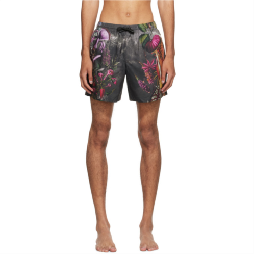 Dries Van Noten Gray Printed Swim Shorts