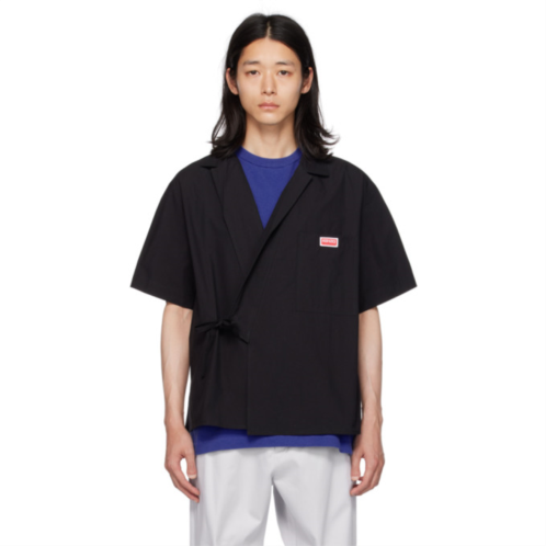 Black Kenzo Paris Wrap Shirt