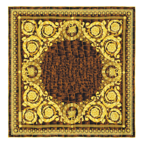 Versace Brown & Gold Barocco Scarf