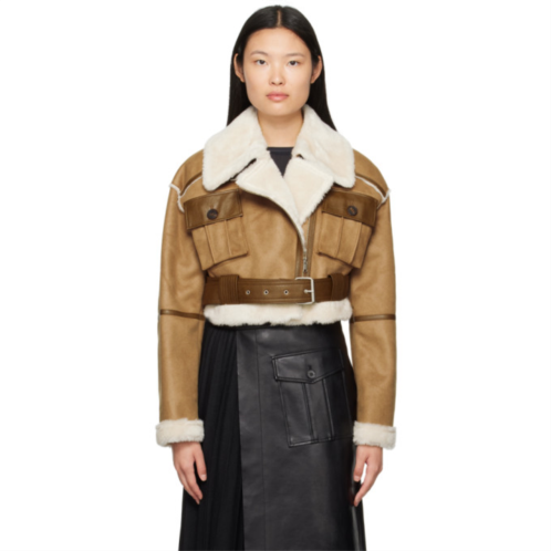 LVIR SSENSE Exclusive Brown Faux-Leather Jacket