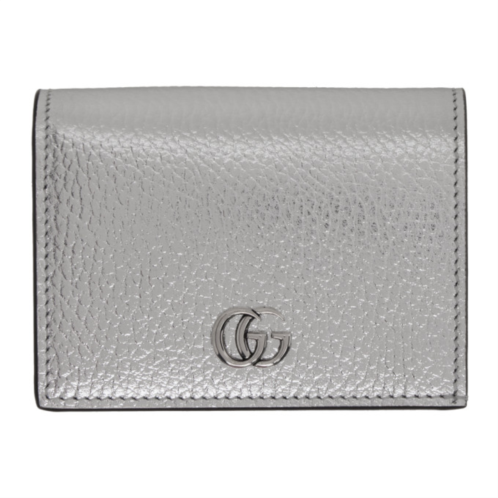 Gucci Silver GG Marmont Card Holder
