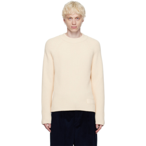 AMI Paris Off-White Crewneck Sweater