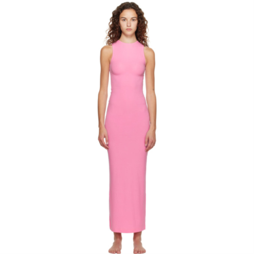 SKIMS Pink Soft Lounge Maxi Dress