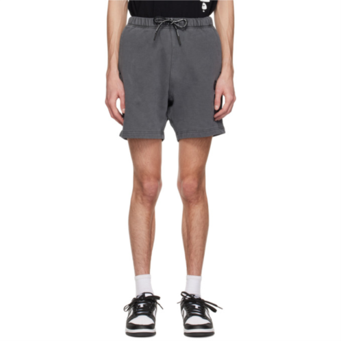 AAPE by A Bathing Ape Gray Embroidered Shorts