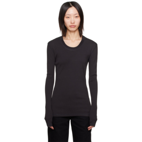 LEMAIRE Gray Dropped Shoulder Long Sleeve T-Shirt