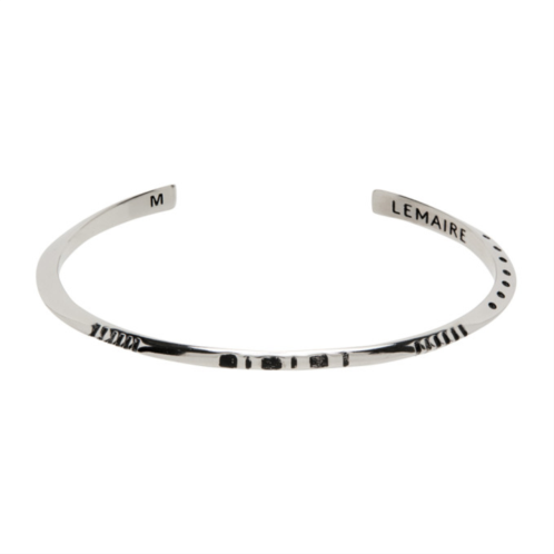 LEMAIRE Silver Twisted Stripes Bracelet