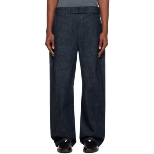 LEMAIRE Indigo Twisted Belted Jeans