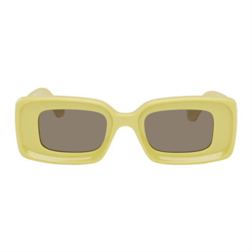 LOEWE Yellow Rectangular Sunglasses