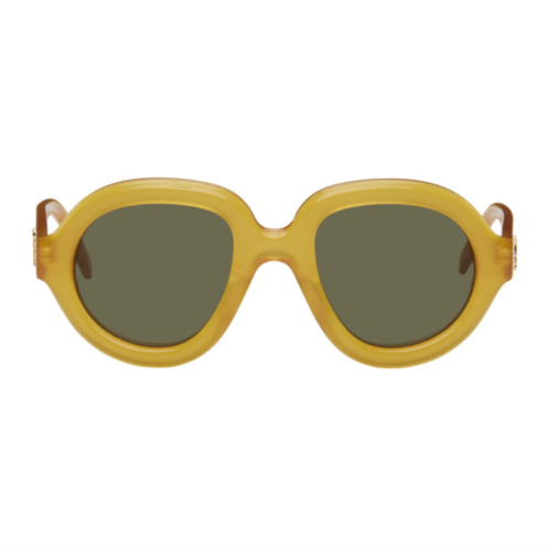 LOEWE Yellow Aviator Sunglasses