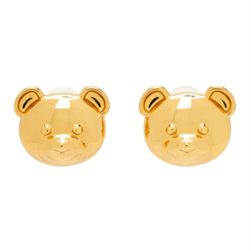 Moschino Gold Teddy Bear Earrings