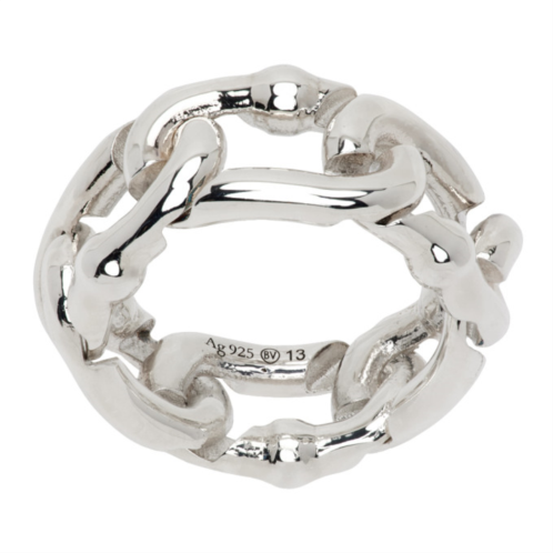 Bottega Veneta Silver Chain Link Ring