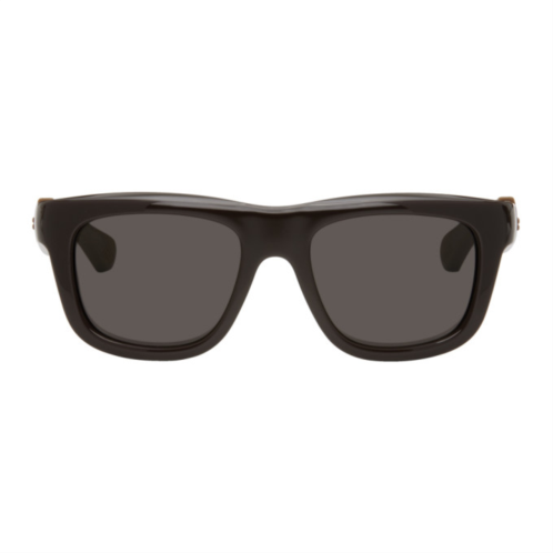 Bottega Veneta Black Mitre Square Sunglasses
