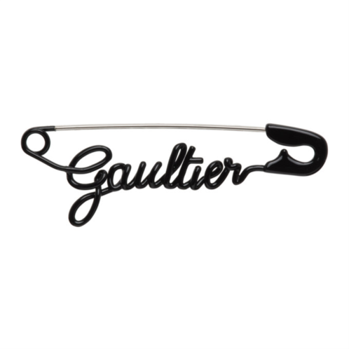 Jean Paul Gaultier Silver & Black The Gaultier Single Earring
