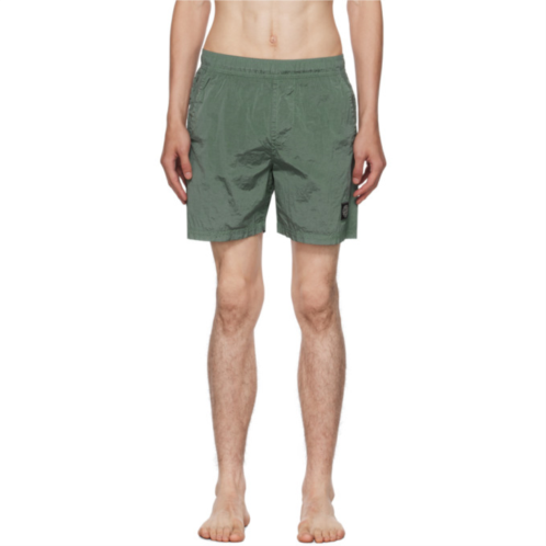 Stone Island Green Double-Dyed Swim Shorts