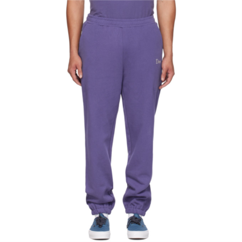 Dime Purple Embroidered Sweatpants