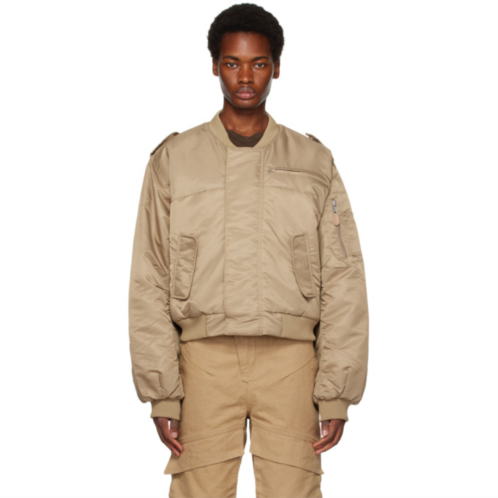 Entire Studios Tan A-2 Bomber Jacket