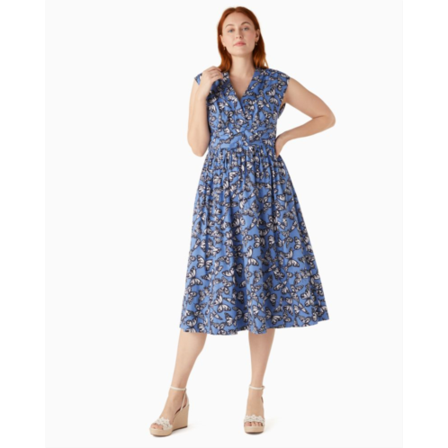 Kate spade Poplin Bow Butterfly Print Dress