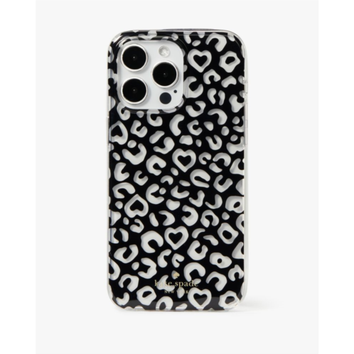 Kate spade Graphic Leopard Heart Printed I Phone 15 Pro Max Case
