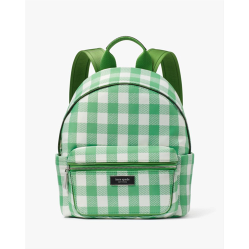 Kate spade Sam Icon Gingham Printed Fabric Small Backpack