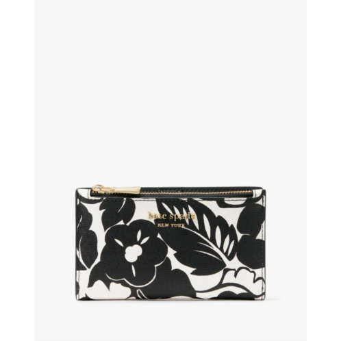 Kate spade Morgan Tropical Foliage Small Slim Bifold Wallet