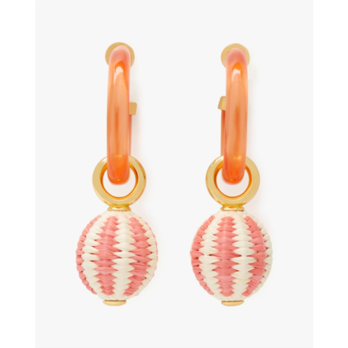 Kate spade Feeling Bubbly Raffia Charm Hoops