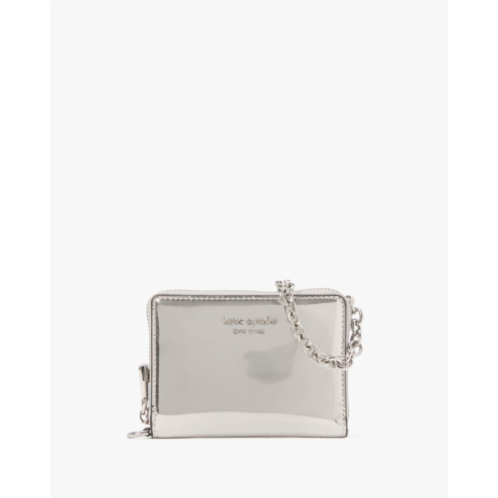 Kate spade Natasha Metallic Smooth Leather Chain Compact Wristlet