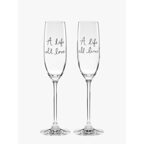 Kate spade A Charmed Life Toasting Flute Pair