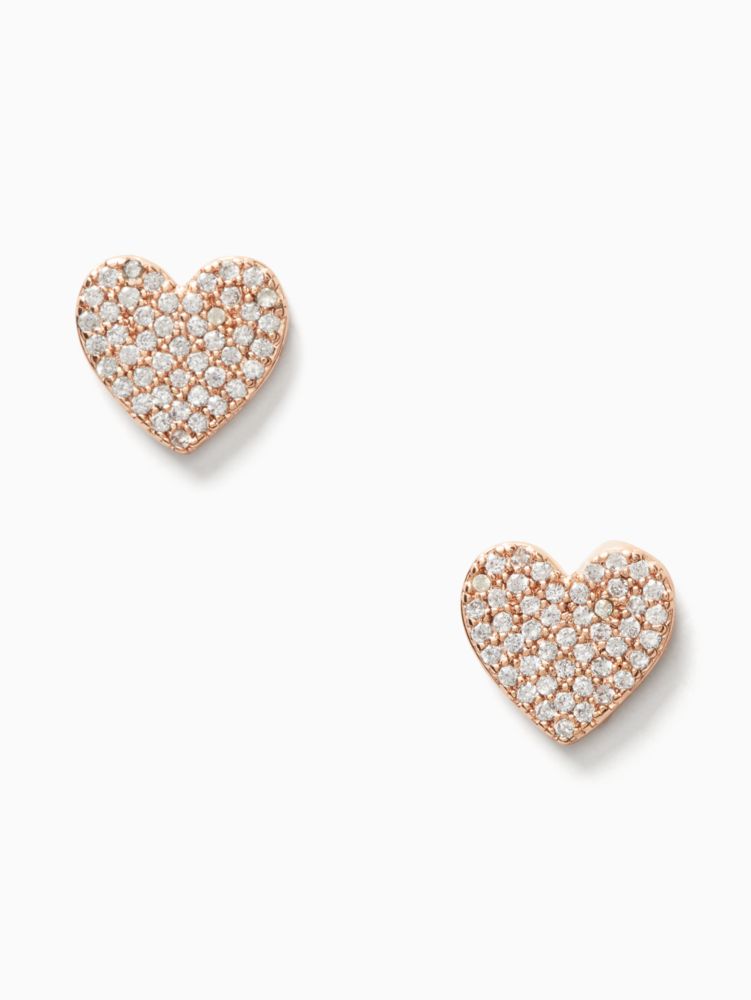 Kate spade Yours Truly Pave Heart Studs