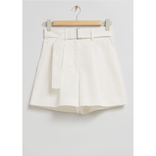 & OTHER STORIES Belted Cotton Chino Shorts