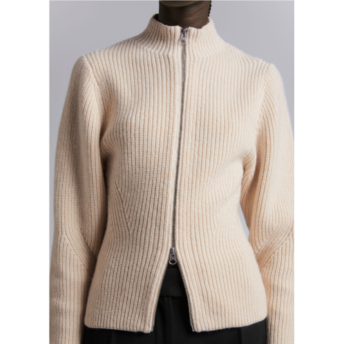 & OTHER STORIES Knitted Zip Cardigan
