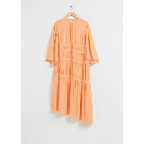 & OTHER STORIES Ruched Relaxed-Fit Asymmetric Dress