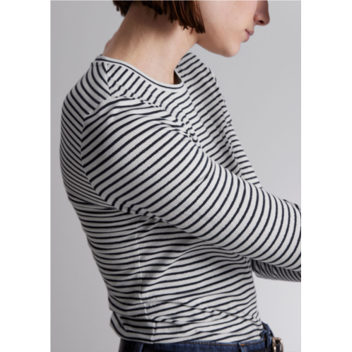 & OTHER STORIES Striped Glitter Top