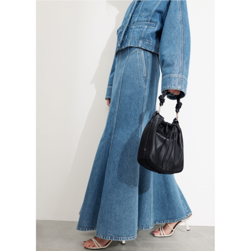 & OTHER STORIES Pleated Denim Maxi Skirt