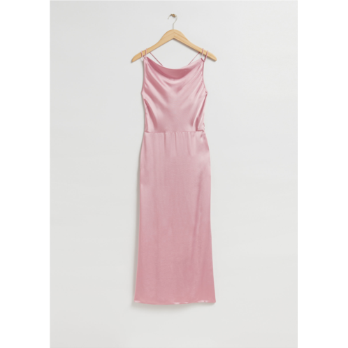& OTHER STORIES Cowl-Neck Satin Dress