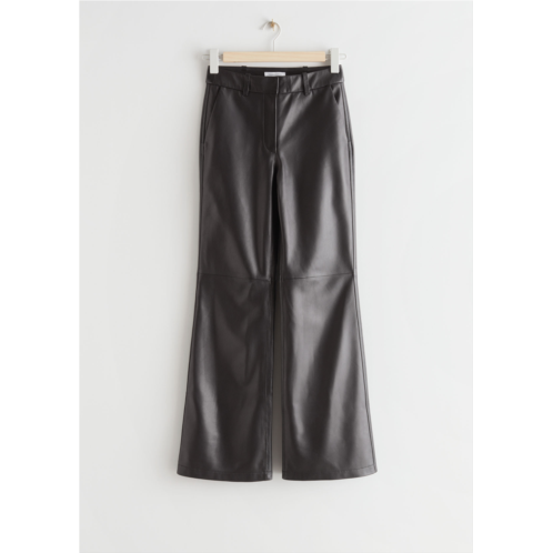 & OTHER STORIES Flared Leather Trousers