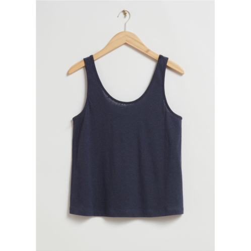 & OTHER STORIES Scooped Neck Linen Top