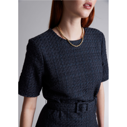 & OTHER STORIES Tweed Belted Mini Dress