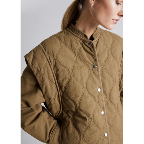 & OTHER STORIES Quilted Extended-Shoulder Jacket
