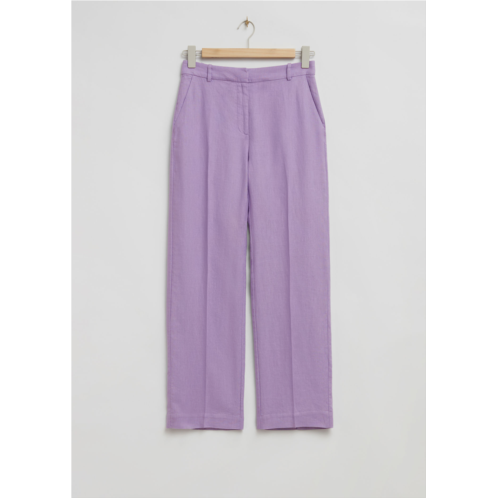 & OTHER STORIES Straight Press Crease Linen Trousers