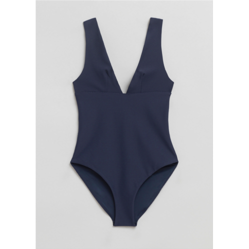 & OTHER STORIES Structured V-Cut Swimsuit