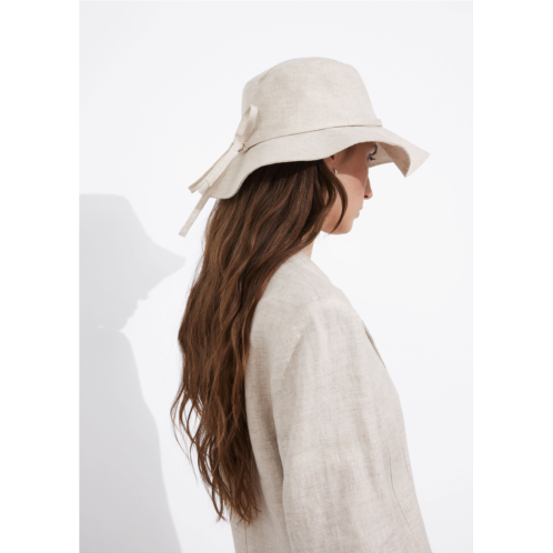 & OTHER STORIES Linen Bow Bucket Hat
