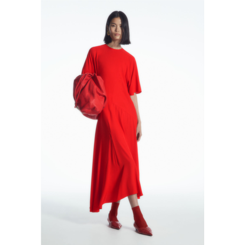 Cos ASYMMETRIC DRAPED MIDI DRESS