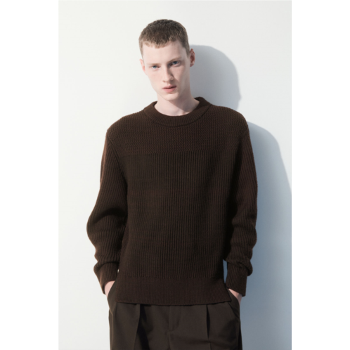 Cos THE PANELED WOOL SWEATER