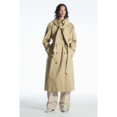 Cos HOODED TRENCH COAT