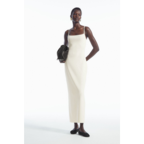 Cos SQUARE-NECK KNITTED SLIP DRESS