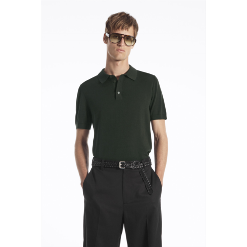 Cos KNITTED SILK POLO SHIRT