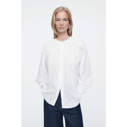 Cos RUFFLED-CUFF GATHERED BLOUSE