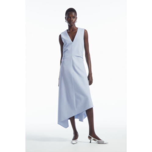 Cos GATHERED ASYMMETRIC MIDI DRESS