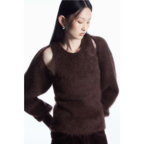 Cos CROPPED MOHAIR HYBRID CARDIGAN