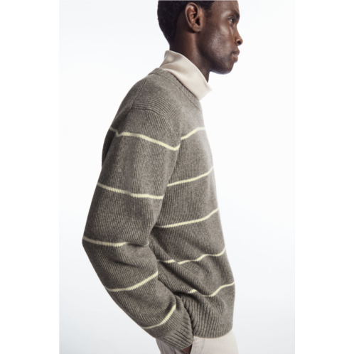 Cos STRIPED WOOL AND YAK-BLEND SWEATER